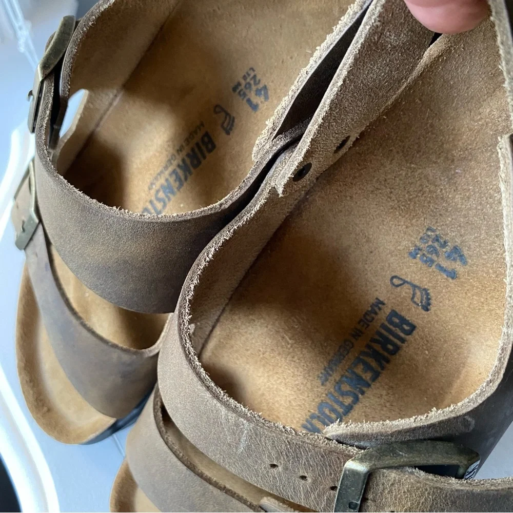 Birkenstock Oiled Leather Sandals Milano‎ Crosstown Shoes Mens 8 Womens 10